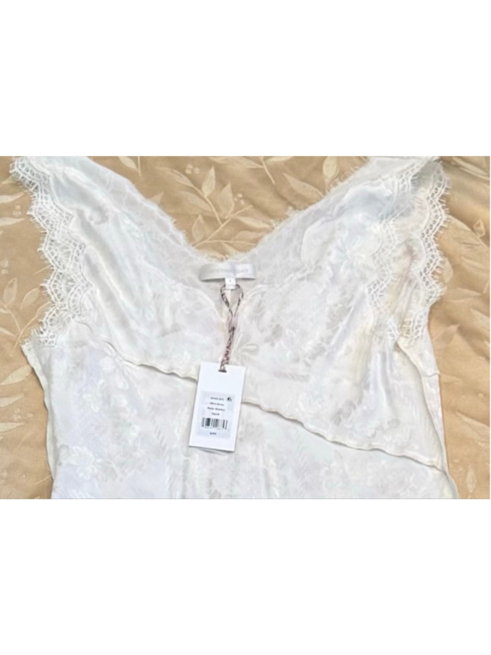 LoveShackFancy Mira Silk Blend Floral Lace Slip Midi Dress NWT 8 - Picture 6 of 7